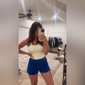 Royal Blue Scalloped Shorts